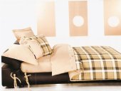Комплект постельного белья Premium collection двухспальный (шотландка коричневая P.C. 733)