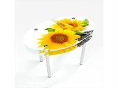 Стол обеденный овальный с проходящей полкой Sunflower