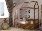 Детская деревянная кровать-домик «Маленький Дом»
