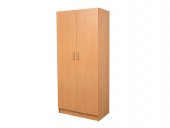 Шкаф для одежды 2-х дверный с выдвижной штангой и полками