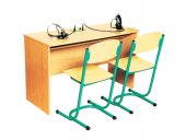 Стол ученический для лингафонного кабинета (двухместный)