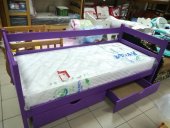 Кровать односпальная Соня (90*200) + ящики + беспружинный матрас Slim Roll